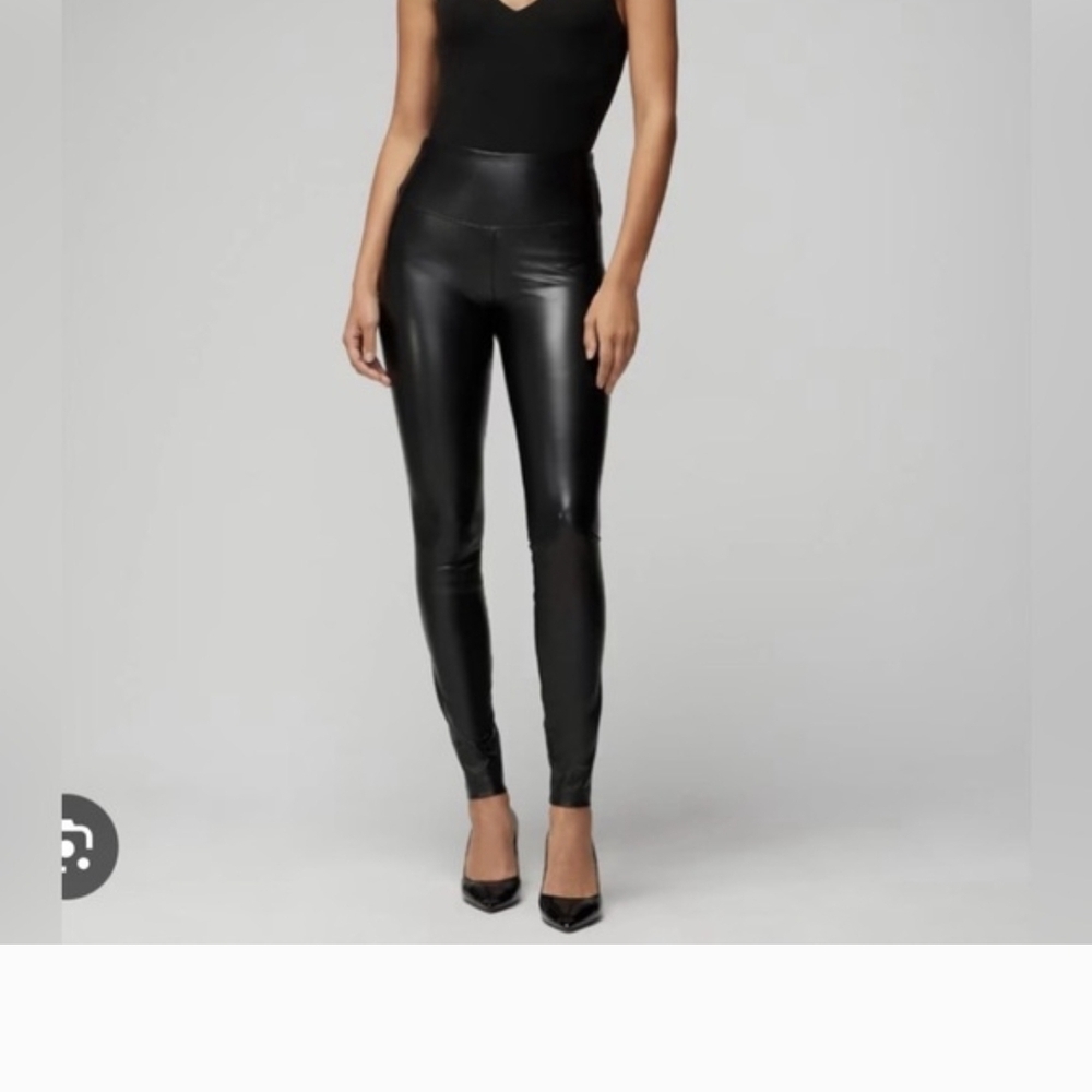 White House Black Market Sleek Black Leather Leggings
